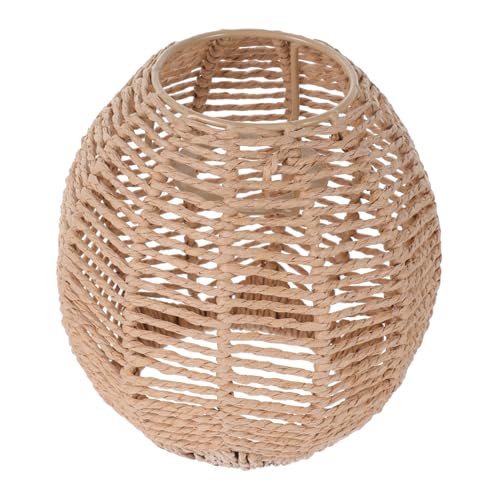 ORFOFE Hängelampe Papierseil Lampenschirm Rattan Ersatzschirm Deckenleuchte Verstellbar für Schlafzimmer Wohnzimmer Esszimmer Einfache Montage Warmes Licht von ORFOFE