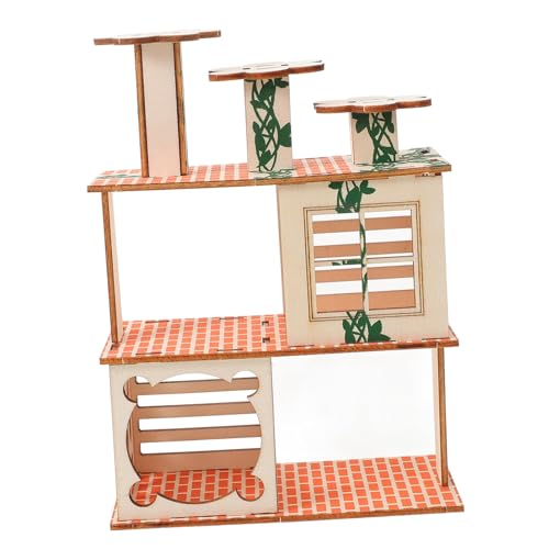 ORFOFE Hamster Holzhaus Versteck mit Leitern Kletterspielzeug für Meerschweinchen und Kleine Haustiere Niedliches Robustes Haustierversteck aus Natürlichem Holz Einfach zu Reinigen und ORFOFE Hamster Holzhaus Versteck mit Leitern Kletterspielzeug für Meerschweinchen und Kleine Haustiere Niedliches Robustes Haustierversteck aus Natürlichem Holz Einfach zu Reinigen und von ORFOFE