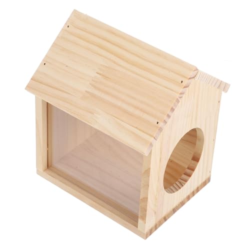 ORFOFE Hamsterhaus aus Holz mit Transparentem Versteck und Futterplattform Natürliches Abnehmbares Häuschen für Kleine Haustiere zur Einfachen Beobachtung und Pflege ORFOFE Hamsterhaus aus Holz mit Transparentem Versteck und Futterplattform Natürliches Abnehmbares Häuschen für Kleine Haustiere zur Einfachen Beobachtung und Pflege von ORFOFE