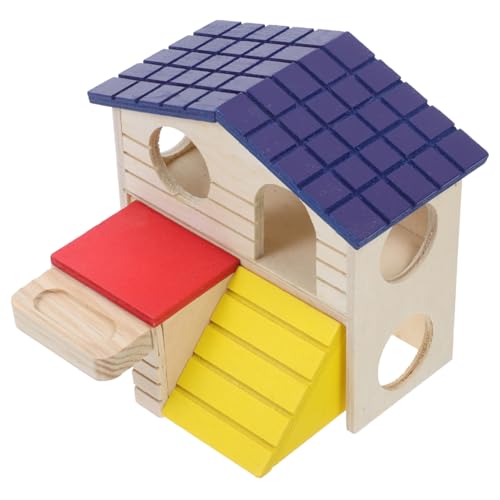 ORFOFE Hamsterhaus aus Langlebigem Holz Kleines Nagetier Versteck mit Gemütlichem Nest Wärmeisolierend für Sommer und Winter Komfortables Hamster Schloss für Käfigzubehör und Kleintier ORFOFE Hamsterhaus aus Langlebigem Holz Kleines Nagetier Versteck mit Gemütlichem Nest Wärmeisolierend für Sommer und Winter Komfortables Hamster Schloss für Käfigzubehör und Kleintier von ORFOFE