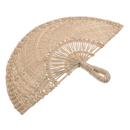 ORFOFE Handgefertigter Strohfächer Dekor Gewebter Fächer Für Die Wand Gewebter Sommerfächer Rustikaler Webfächer Handgewebter Fächer Handfächer Zum Aufhängen An Der Wand Webfächer von ORFOFE