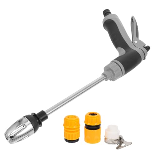 ORFOFE Handheld Hochdruck Autowaschpistole mit Langem Griff Langlebige Metall Wasserdüse Vielseitig für Gartenbewässerung und Fahrzeugreinigung Spritzfeste Gartenschlauch Düse von ORFOFE