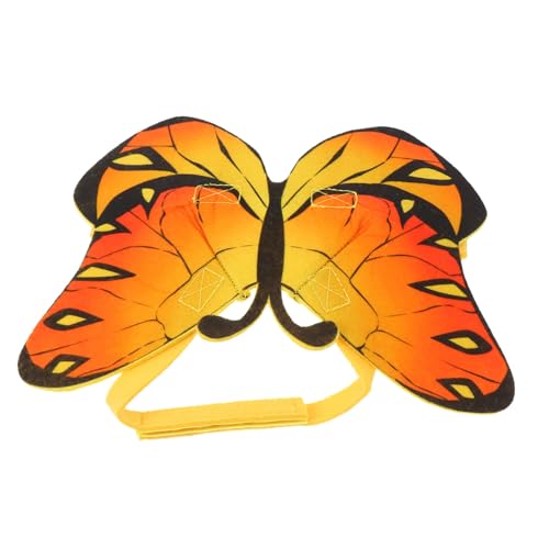 ORFOFE Haustier Schmetterlingsgedruckte Kleidung Flügel Schmetterling Haustierkostüm Katzenkleidung Cosplay weihnachtsdeko dekoratives Haustierkostüm Haustierbekleidung Filzstoff Gelb von ORFOFE