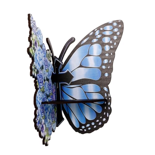ORFOFE Holz Schmetterling Eckregal Wandmontage Dekorativer Displayhalter Wandregal für Wohnzimmer Büro und Party Dekoration Organizer für Kerzen Figuren Schlüssel von ORFOFE