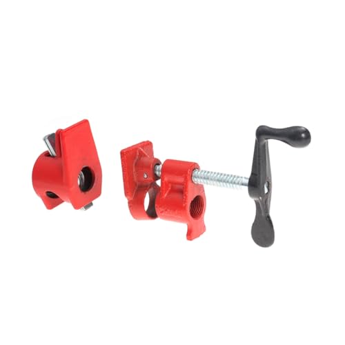ORFOFE Holzrohrklemme Set aus Robustem Gusseisen Schwere Holzwerkstatt Rohrschelle für Holzbearbeitung Spannweite Schnelle Befestigung Rot ORFOFE Holzrohrklemme Set aus Robustem Gusseisen Schwere Holzwerkstatt Rohrschelle für Holzbearbeitung Spannweite Schnelle Befestigung Rot von ORFOFE