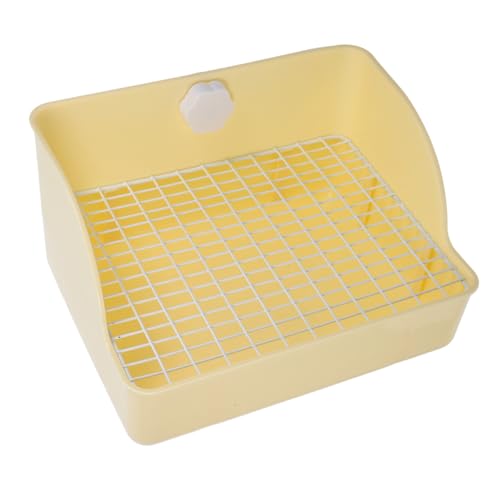 ORFOFE Kaninchentoilette mit Spritzschutz Großes Töpfchentrainer tablett für Kaninchen Meerschweinchen Ratten Chinchillas Geräumig Hygienisch Fördert Saubere von ORFOFE