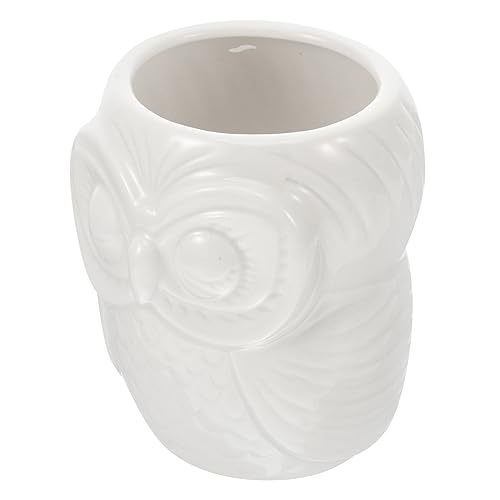 ORFOFE Keramik Übertopf Blumentopf Eule Sukkulenten Topf Keramik Sukkulenten Topf Klein Keramik Weiß Porzellan von ORFOFE
