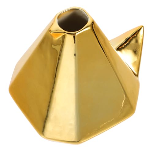 ORFOFE Keramikvase Goldene Vogel Form Kleine Blumenvase für Blumenarrangements Wohnraum Deko Wohnzimmer Schlafzimmer Eingangsbereich ORFOFE Keramikvase Goldene Vogel Form Kleine Blumenvase für Blumenarrangements Wohnraum Deko Wohnzimmer Schlafzimmer Eingangsbereich von ORFOFE