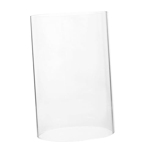 ORFOFE Kerzenlampenschirm Aus Glas Klarer -schornstein Kerzenhalter Aus Glasrohr Kerzenhülle Mit Offenem Ende Glaskamin Für Kerzen -schornstein Für Kerze Transparent von ORFOFE