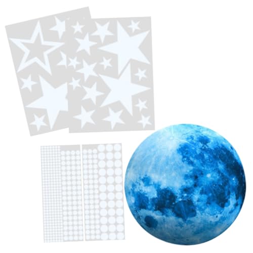 ORFOFE Kinderzimmer Wandtattoo Leuchtsticker Mond Sterne Nachtlicht Selbstklebend Abnehmbar Blaue Mondform mit Sternen und Punkten Dekorativ Wiederverwendbar Wanddekoration für ORFOFE Kinderzimmer Wandtattoo Leuchtsticker Mond Sterne Nachtlicht Selbstklebend Abnehmbar Blaue Mondform mit Sternen und Punkten Dekorativ Wiederverwendbar Wanddekoration für von ORFOFE