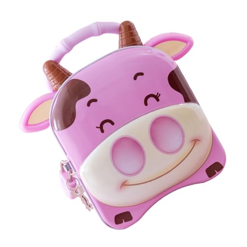 ORFOFE Kreative Spardose Kuh aus Weißblech mit Schloss Niedliche Cartoon Geldkassette für Langlebige Münzbox zur Geldaufbewahrung und Sparförderung Geschenk für Zuhause Zufällige Farbe von ORFOFE