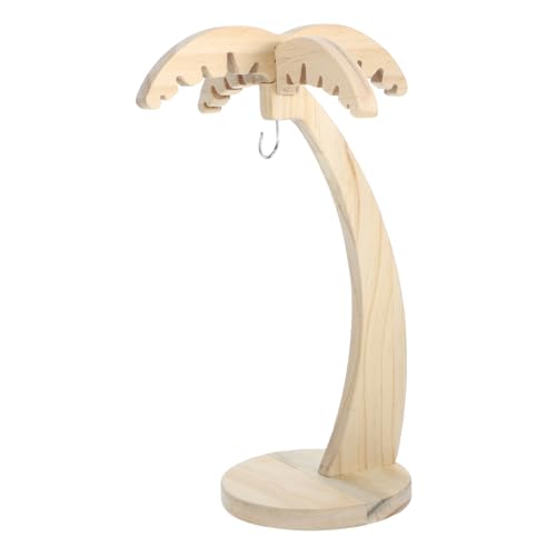 ORFOFE Kreativer Holz bananenhalter mit Haken und Bananenblatt design Moderner Obstständer für Zuhause und Büro Platzsparender Fruchtaufbewahrer Vielseitiger Bananen Obstaufhänger aus von ORFOFE