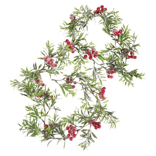 ORFOFE Künstlicher Weihnachtsbeerenzweig Rote Früchte Rattan Girlande für Festliche DIY Dekoration Zuhause Weihnachtsbaum Treppe Handlauf ORFOFE Künstlicher Weihnachtsbeerenzweig Rote Früchte Rattan Girlande für Festliche DIY Dekoration Zuhause Weihnachtsbaum Treppe Handlauf von ORFOFE