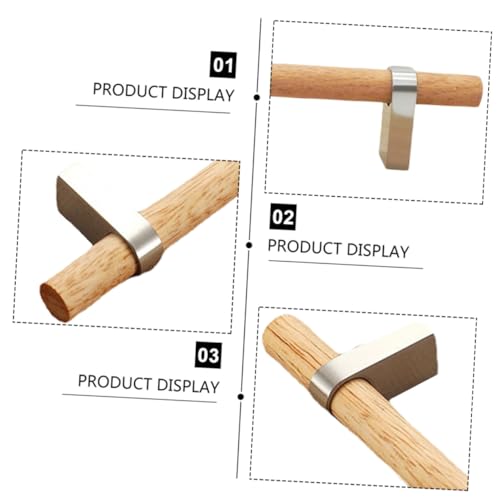 ORFOFE Massiver Holzgriff Schranktürgriff Lochabstand Einfacher Langlebiger Holzschubladengriff für Küchenschränke und Möbel Glatte Oberfläche Komfortabler Griff Einfache Montage Modern von ORFOFE