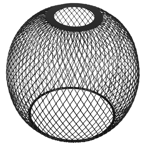 ORFOFE Metall Lampenschirm Vintage Hängelampe mit Rundem Hohlmuster Schwarzer Kleiner Lampenschirm aus Eisen Moderner Netzdesign Lampenschutz für Wohnzimmer Esszimmer ORFOFE Metall Lampenschirm Vintage Hängelampe mit Rundem Hohlmuster Schwarzer Kleiner Lampenschirm aus Eisen Moderner Netzdesign Lampenschutz für Wohnzimmer Esszimmer von ORFOFE
