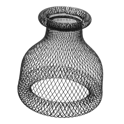 ORFOFE Metall Lampenschirm Vintage Mesh Design Langlebig für Pendelleuchte Wandlampe Kronleuchter Ersatz Lampenschirm Schwarz Stilvoll und Vielseitig für Wohnzimmer Schlafzimmer von ORFOFE