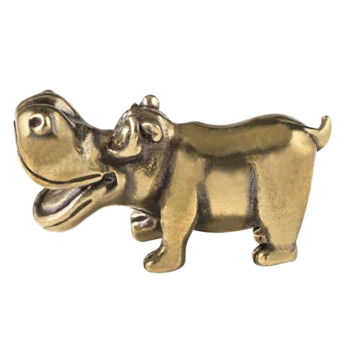 ORFOFE Hiopotamus Ornament Einzigartige Statue Mini Tier Modell Für Tischplatte Messing Nilpferd Dekorative Figur ORFOFE Hiopotamus Ornament Einzigartige Statue Mini Tier Modell Für Tischplatte Messing Nilpferd Dekorative Figur von ORFOFE