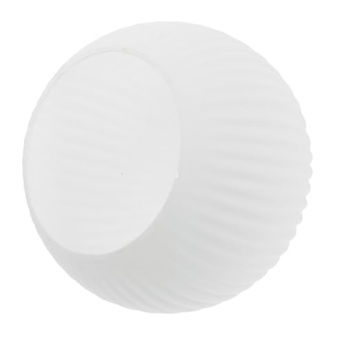 ORFOFE Milchweißer Glaskugel Lampenschirm mit Gestreifter Flacher Öffnung Langlebiger Ersatzschirm für Pendelleuchten Wohn und Schlafzimmerbeleuchtung DIY Freundlich Vielseitig von ORFOFE