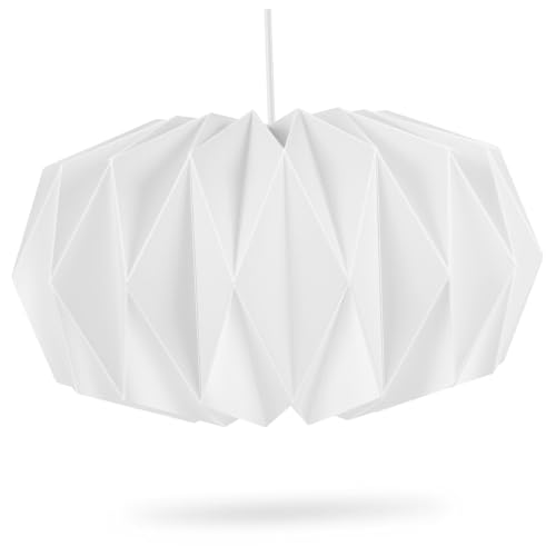 ORFOFE Moderner Origami Lampenschirm aus Papier mit Magnetbefestigung Dekorative Lichtabdeckung für Zuhause Diffuse Beleuchtung Einfach zu Montieren Langlebig und Stilvoll für Wohnzimmer von ORFOFE