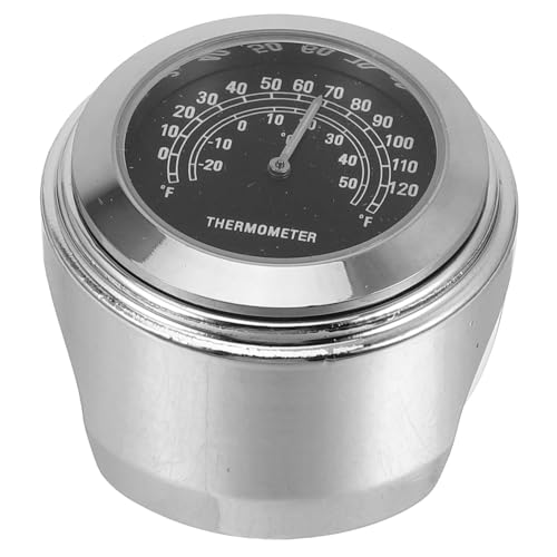 ORFOFE Motorrad Thermometer Aluminiumlegierung Langlebiges Staubgeschütztes Temperaturmessgerät mit Nachleuchtender Anzeige Kompaktes Lenker zubehör für Einfache Montage und Klare von ORFOFE