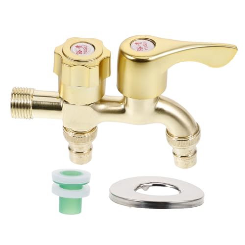ORFOFE Multifunktionaler Messing Wasserhahn mit Doppel Auslauf Langlebiger Waschmaschinen und Waschbeckenanschluss aus Hochwertigem Kupfer Einfach zu Montieren mit Dekorativer Abdeckung ORFOFE Multifunktionaler Messing Wasserhahn mit Doppel Auslauf Langlebiger Waschmaschinen und Waschbeckenanschluss aus Hochwertigem Kupfer Einfach zu Montieren mit Dekorativer Abdeckung von ORFOFE
