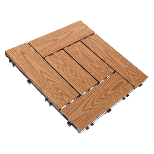 ORFOFE Outdoor Balkon Bodenfliesen Interlocking Terrasse Balkonboden Wetterfest UV beständig Gartendiele Kunststoffholz M² DIY Balkonbodenfliese Langlebig von ORFOFE