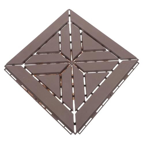 ORFOFE Outdoor Kunststoff Terrassenfliesen mit Klicksystem Wetterfestes Rutschfestes Balkon Gartenbodenbelag Einfach zu Verlegen Langlebige Interlocking Patio Bodenfliesen in Braun von ORFOFE