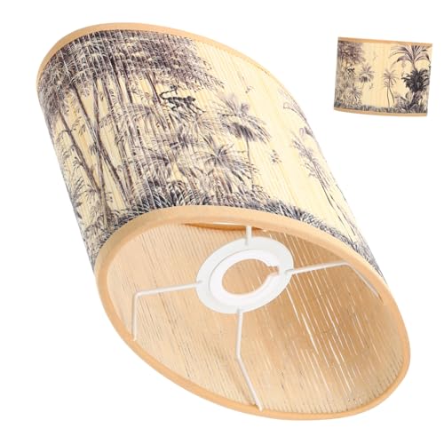 ORFOFE Ovaler Ersatzlampenschirm für Tischlampe Tropisches Motiv Stabiles Geflecht Einfache Montage Dekorativ für Schlafzimmer und Wohnzimmer ORFOFE Ovaler Ersatzlampenschirm für Tischlampe Tropisches Motiv Stabiles Geflecht Einfache Montage Dekorativ für Schlafzimmer und Wohnzimmer von ORFOFE