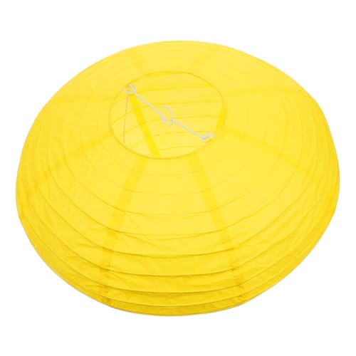 ORFOFE Ovaler Papierlampenschirm Laterne Hängend Gelb Höhe Japanische Papierlaterne Für Innen Außen Dekoration Hochzeit Garten Party von ORFOFE