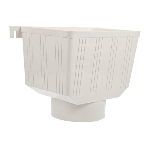 ORFOFE PVC Regenwasser Fallrohr Adapter Robuster Dachrinnen Ablauftrichter Wetterfester Regenwassersammler Einfach zu Montierender Abflussrohr Verbinder für Effiziente Entwässerung von ORFOFE