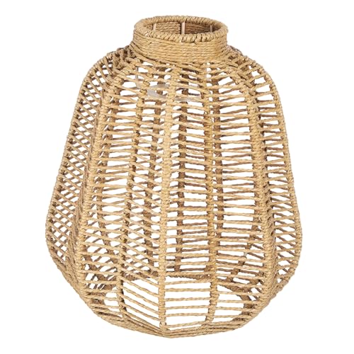 ORFOFE Rattan Lampenschirm Tischlampe Natürlich Robust Langlebig Boho Stil Wohnzimmer Hängeleuchte Einfach Montierbar ORFOFE Rattan Lampenschirm Tischlampe Natürlich Robust Langlebig Boho Stil Wohnzimmer Hängeleuchte Einfach Montierbar von ORFOFE