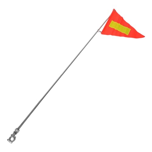 ORFOFE Reflektierende Motorrad Fahrradflagge mit Verstellbarem Fahnenmast für Mehr Einfache Montage ohne Werkzeug Wetterfeste Offroad Anhängerflagge Hohe Sichtbarkeit für und Scooter von ORFOFE