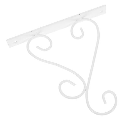 ORFOFE Retro Eisen Wandhaken Weiß mit Schrauben Kleiner Wrought Iron Aufhänger für Balkon Küche und Garten Vintage Wandhalterung für Blumenampel Kerzenständer und Dekorationen Outdoor von ORFOFE