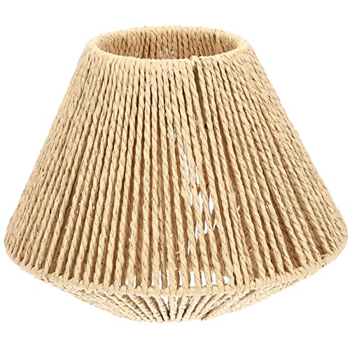 ORFOFE Retro Lampenschirm Geflochtenem Rattan für Hängelampe Rustikale Lampenabdeckung für Hotel Restaurant und Zuhause Dekorativer Vintage Stil Installieren Langlebig und Elegant von ORFOFE