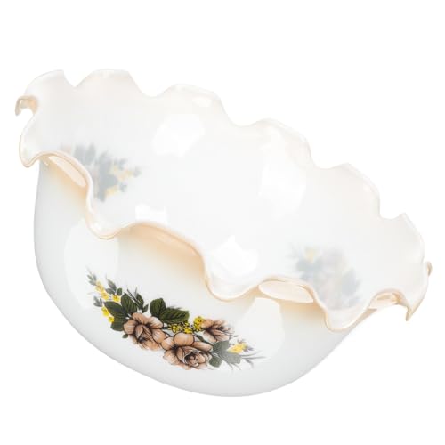 ORFOFE Retro Weißer Glas Lampenschirm für Tischlampe Kompakt Leicht Langlebig und Installieren Schützt vor Direktem Licht für Schlafzimmer Wohnzimmer Küche und Büro von ORFOFE