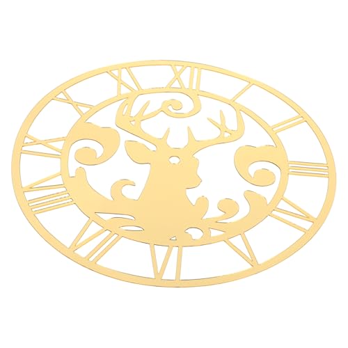 ORFOFE Runde DIY Wanduhr mit Acrylspiegel Selbstklebender Tier Motiv Wandsticker mit Römischen Ziffern Goldene Reflektierende Oberfläche für Wohnzimmer Hotel Flur Dekoration ORFOFE Runde DIY Wanduhr mit Acrylspiegel Selbstklebender Tier Motiv Wandsticker mit Römischen Ziffern Goldene Reflektierende Oberfläche für Wohnzimmer Hotel Flur Dekoration von ORFOFE