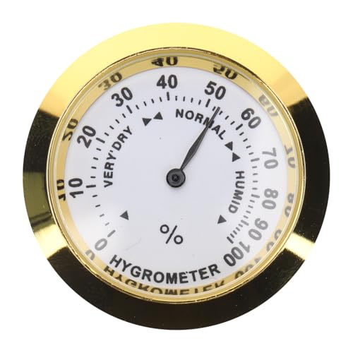 ORFOFE Rundes Hygrometer Messgerät für Gitarren Geigenkoffer Präziser Analoger Feuchtigkeitsmesser ohne Batterie Kompakt und Leicht zur Instrumentenpflege und Feuchtigkeitskontrolle von ORFOFE