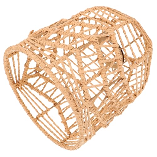 ORFOFE Rustikaler Dekorativer Lampenschirm Pendelleuchte Gewebt Rattan lampenschirm für Wohnzimmer Schlafzimmer Bauernhaus Hotel Restaurant von ORFOFE