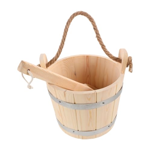 ORFOFE Sauna Holzfass Wasserschaufel Spa -Eimer Sauna Eimer Löffel Saunakübel Schaufel Saunafass für zu Hause -Zubehör aus Gartenwasserkelle Badefass hölzern Beige ORFOFE Sauna Holzfass Wasserschaufel Spa -Eimer Sauna Eimer Löffel Saunakübel Schaufel Saunafass für zu Hause -Zubehör aus Gartenwasserkelle Badefass hölzern Beige von ORFOFE