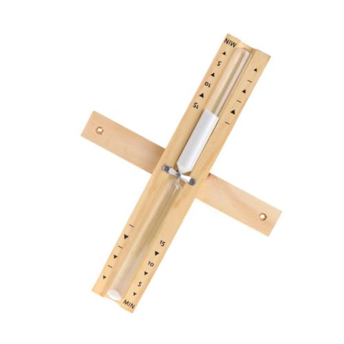 ORFOFE Sauna Sanduhr Minuten Wandmontage Drehbar aus Naturmaterial und Glas Hitzebeständig Robust für Sauna Räume und Hotels von ORFOFE