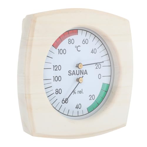 ORFOFE Sauna Thermometer Hygrometer Analog Temperatur Feuchtigkeitsmesser für Saunaräume Einfache Befestigung Vielseitig Einsetzbar für Dampfbad und Schwitzkabine von ORFOFE