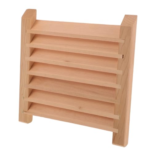 ORFOFE Sauna Zubehör aus Natürlichem Zedernholz Langlebiges Hitzebeständiges Lüftungsgitter mit Jalousien Einfache Installation für Sauna Dampfbad und Badezimmerbelüftung von ORFOFE