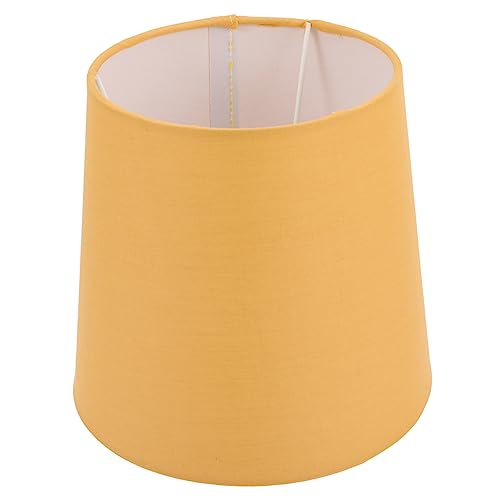 ORFOFE Tischlampenschirm Aus Textil Moderner Gelber Lampenschirm Für Nachttischlampen Und Tischlampen Geeignet Für E14 Leuchtmittel Ideal Für Schlafzimmer Und Wohnzimmer von ORFOFE