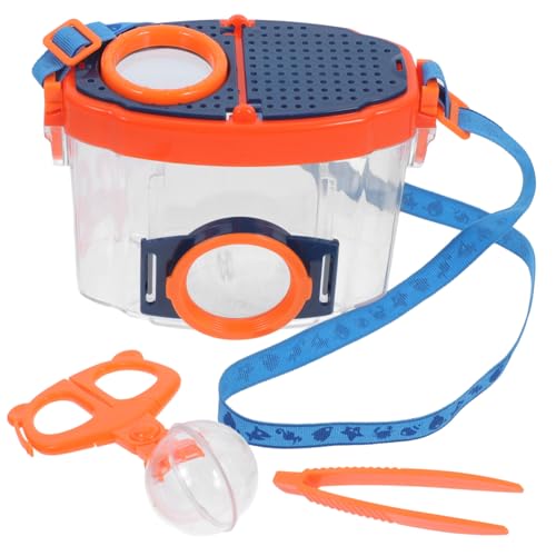 ORFOFE Tragbare Insektenbeobachtungsbox mit Lupe Transparenter Beobachtungsbehälter für Vielseitiger Lupenbecher zur Naturerkundung und Sammlung von Insekten Blättern Kies und Mineralien von ORFOFE