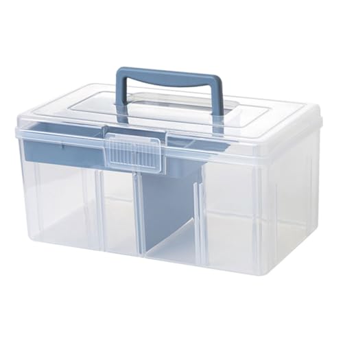 ORFOFE Transparente Große Aufbewahrungsbox aus Robustem PP mit Griff Doppelstöckiger Organizer für Bastelbedarf Nähzubehör Scrapbook Vielseitige Aufbewahrung für Kunsthandwerk und ORFOFE Transparente Große Aufbewahrungsbox aus Robustem PP mit Griff Doppelstöckiger Organizer für Bastelbedarf Nähzubehör Scrapbook Vielseitige Aufbewahrung für Kunsthandwerk und von ORFOFE