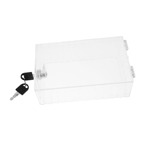 ORFOFE Transparente Thermostat Schutzbox mit Schloss und Schlüssel Wandmontage Kompatibel mit Hive Thermostat Sichere Abdeckung Klarer Sichtschutz Einfache Installation von ORFOFE