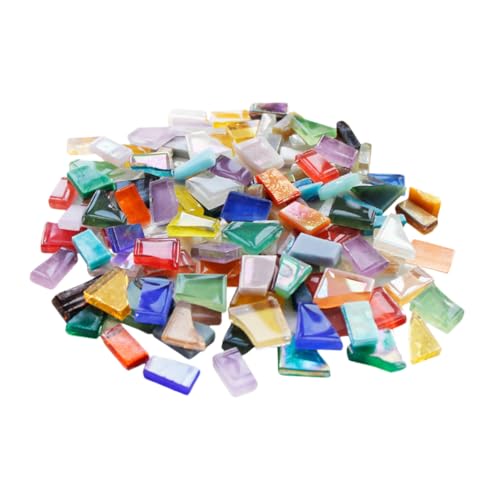 ORFOFE Unregelmäßige Mosaikfliesen aus Robustem Glas Bunte DIY Mosaikstücke für Kreative Bastelprojekte Wand Blumentopf Deko Handwerk von ORFOFE