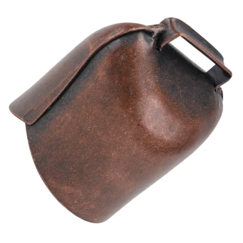 ORFOFE Verdickte Laute Kuh und Schafglocke aus Eisen Robuste Wander und Hundeglocke für Bärenwarnung Vielseitig Hängbar Am Halsband Großes Rotes Design von ORFOFE