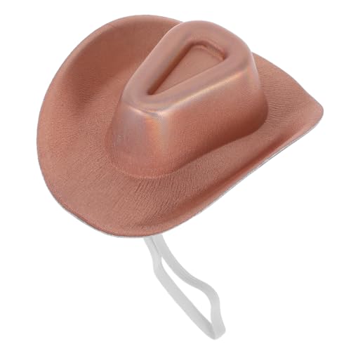 ORFOFE Verstellbarer Haustier Cowboy Hut mit Schimmerndem Glanz Atmungsaktivem Material Komfortabel für Hunde und Katzen Geeignet für Partys und Besondere Anlässe von ORFOFE