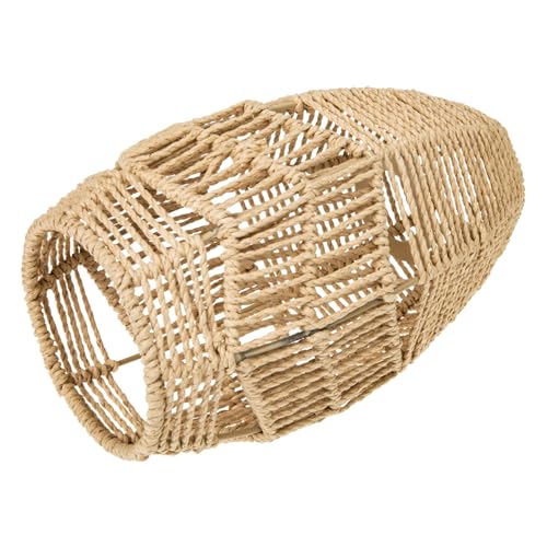 ORFOFE Vintage Lampenschirm Geflochtenem Papierseil Chinesischer Stil Deckenleuchte Abdeckung Kreative Pendelleuchte für Esszimmer Bar Langlebige und Robuste Lichtabdeckung von ORFOFE